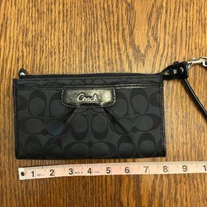 Coach Clasic Black Wallet Style Wristlet